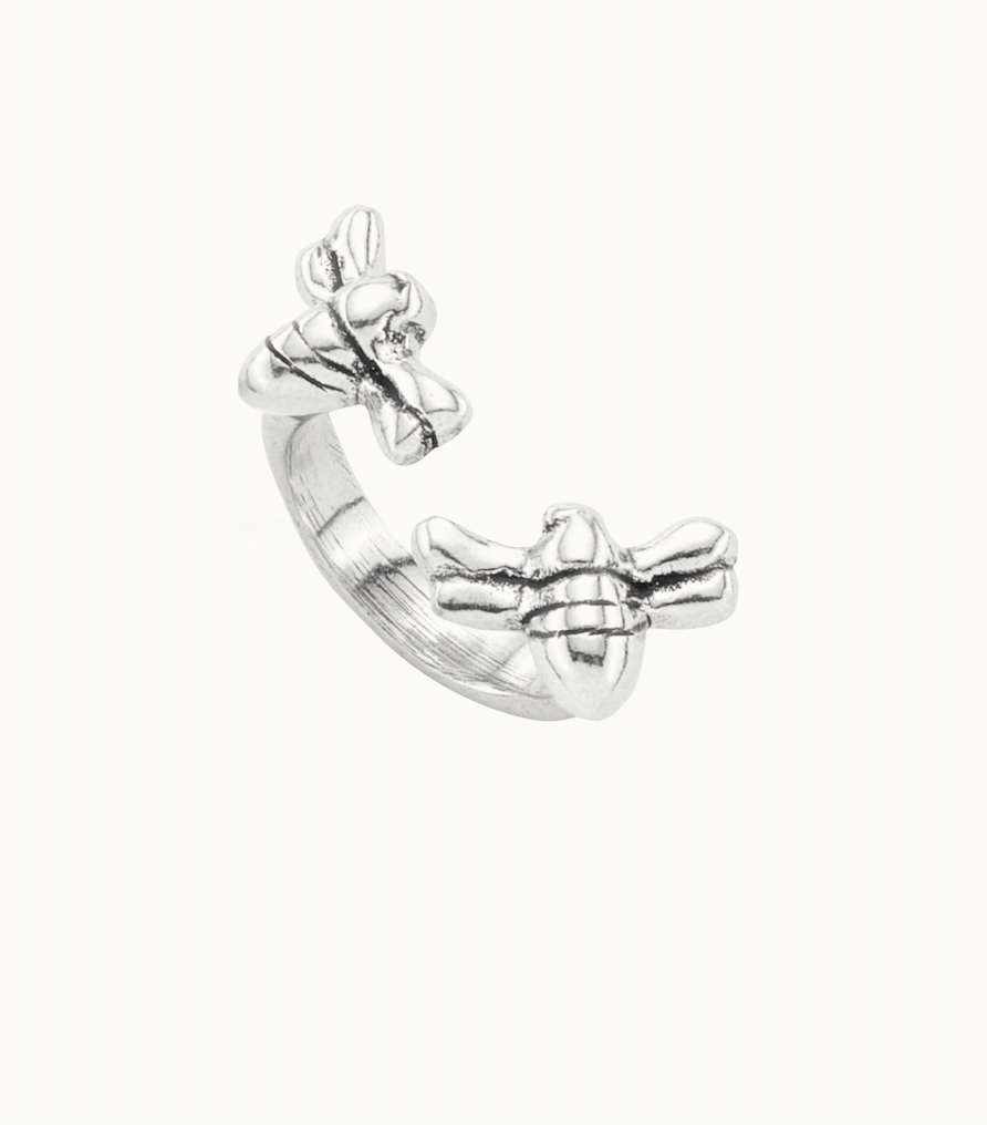 Anillo Uno de 50 Abejas abierto plata