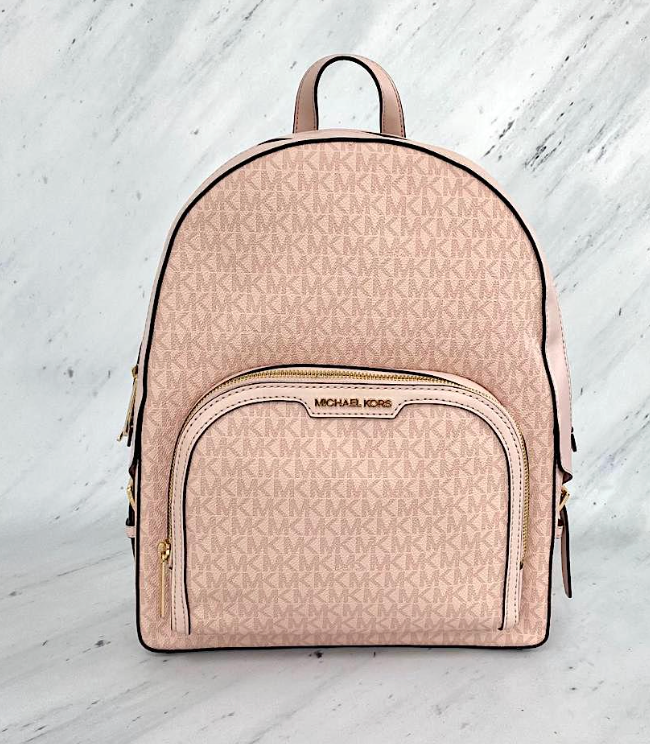 Mochila Michael Kors Rosa monograma completa