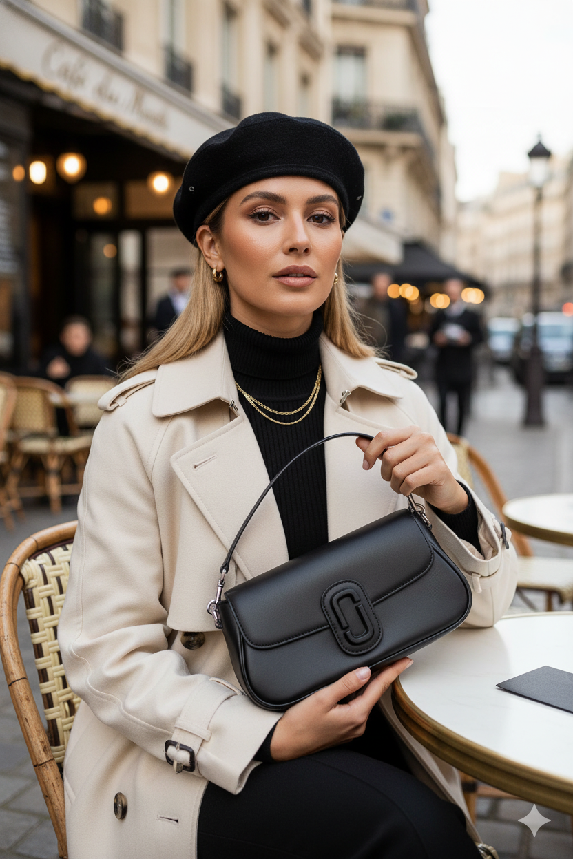 Cartera Marc Jacobs The Clover Medium Negra