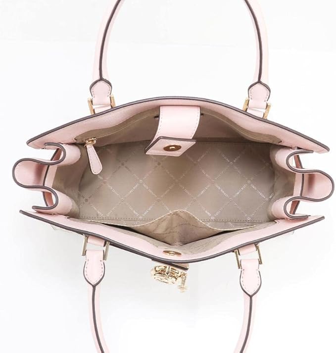 Cartera Michael Kors Crossbody Hamilton Monograma Vainilla con rosado