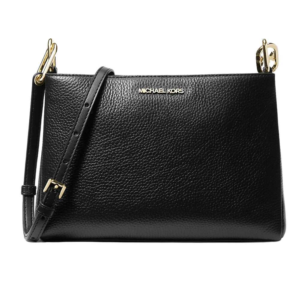 Cartera Michael Kors Crossbody Trisha cuero negra