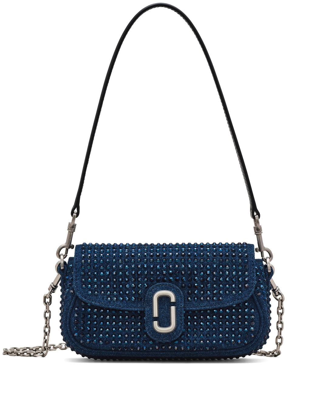 Cartera Marc Jacobs The Clover Denim Cristales Azul