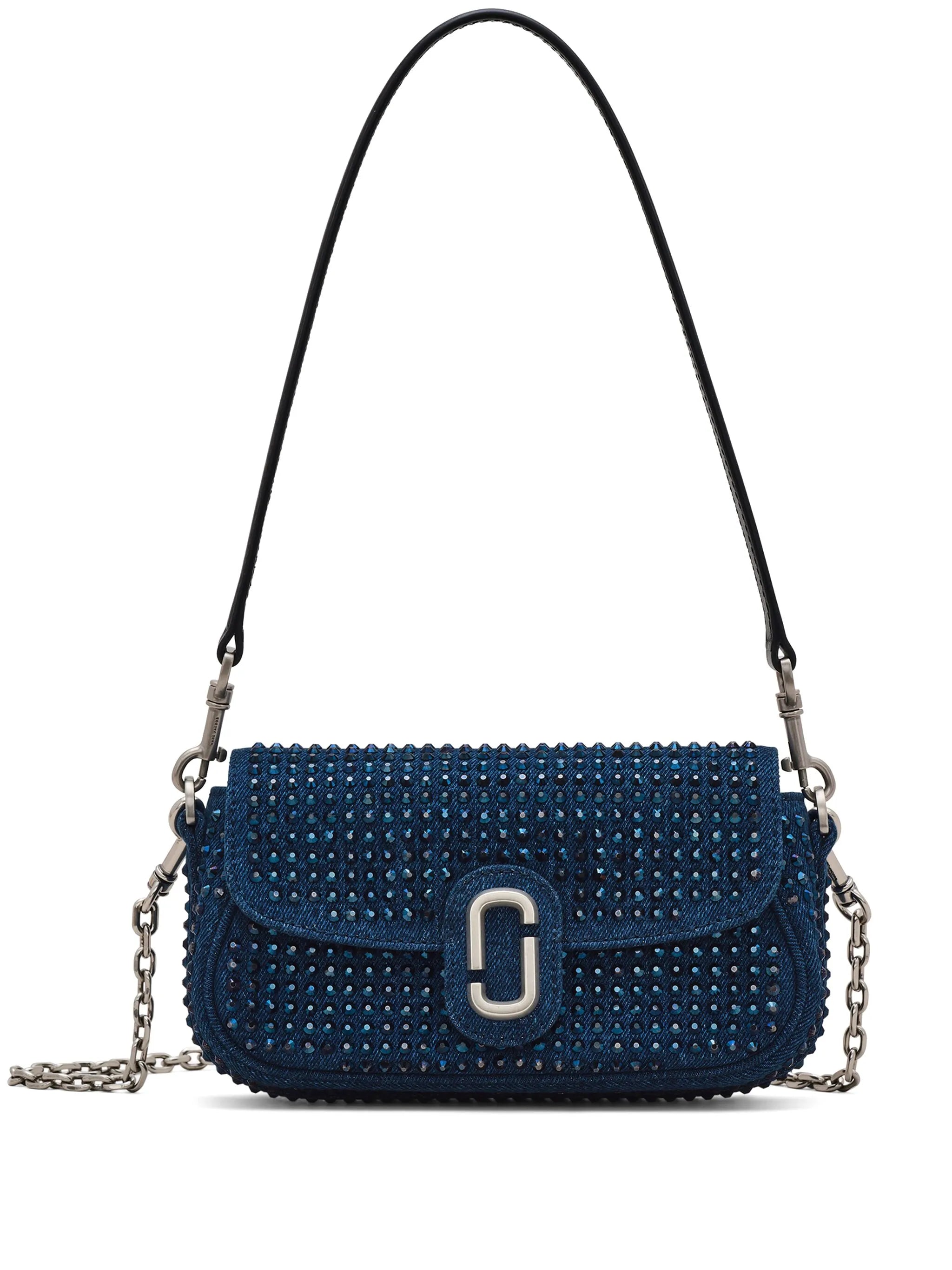 Cartera Marc Jacobs The Clover Denim Cristales Azul