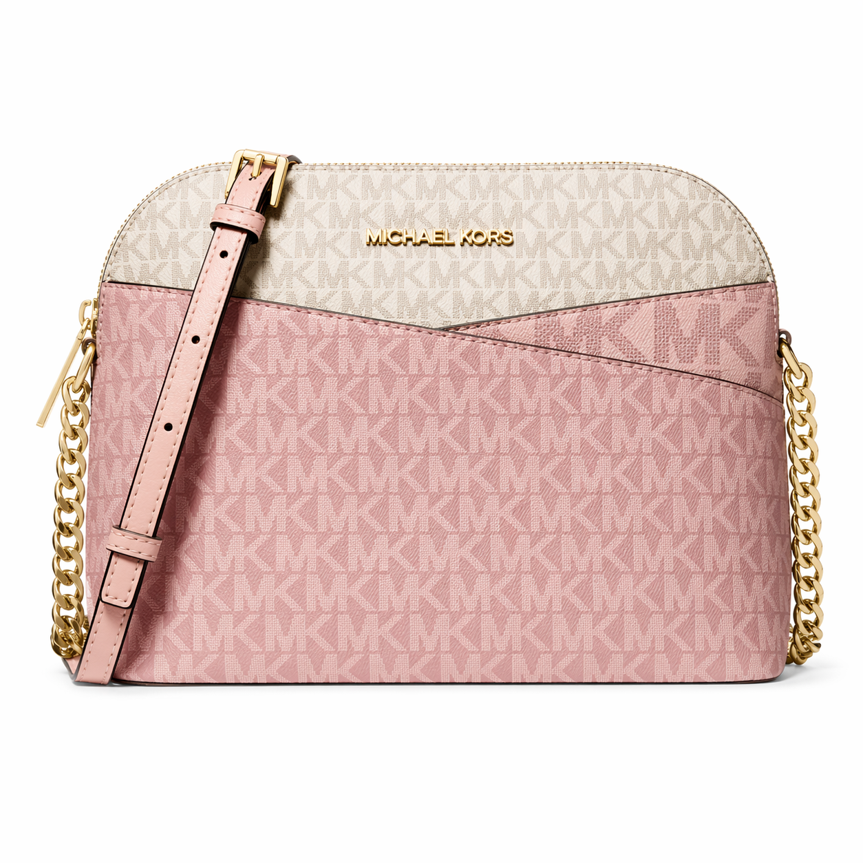 Crossbody Michael Kors dome Rosado monograma