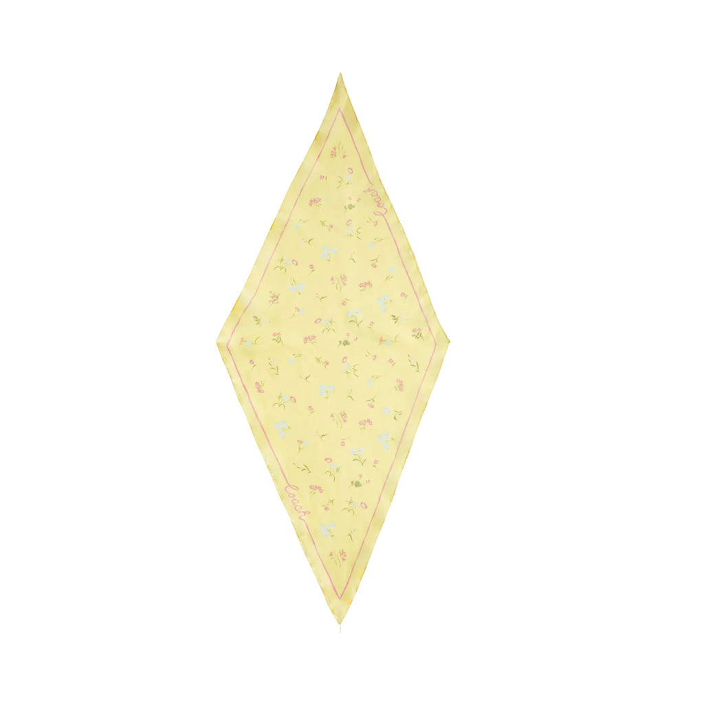 Pañuelo Coach Floral Print amarillo