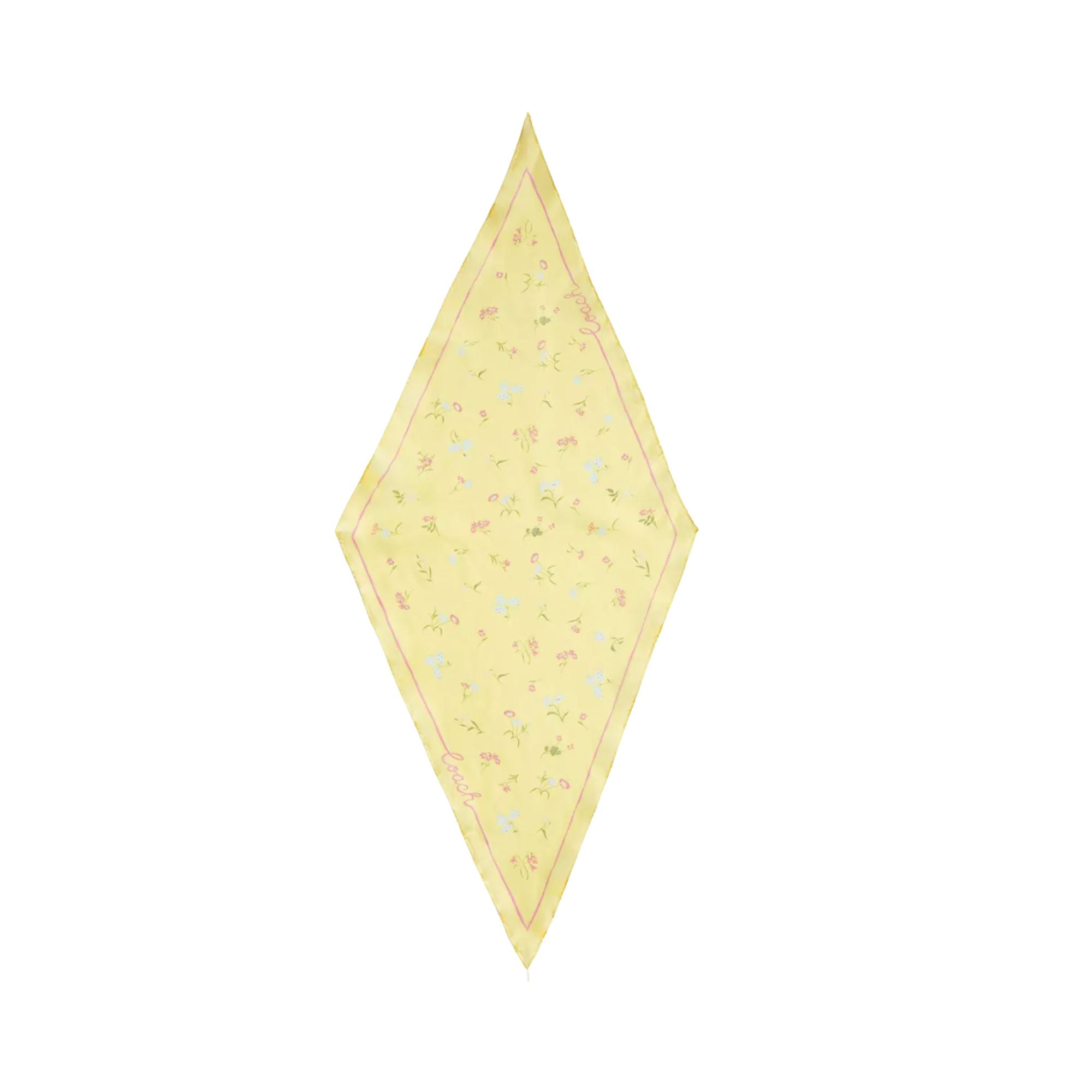 Pañuelo Coach Floral Print amarillo