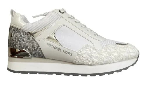 Zapatillas Michael Kors Wilma blancas con plateado