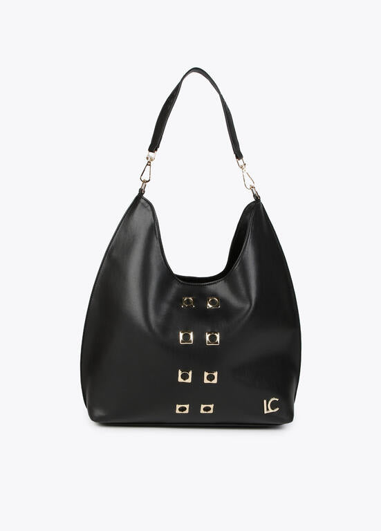 Bolso Lola Casademunt con Ojales Cuadrados Negro