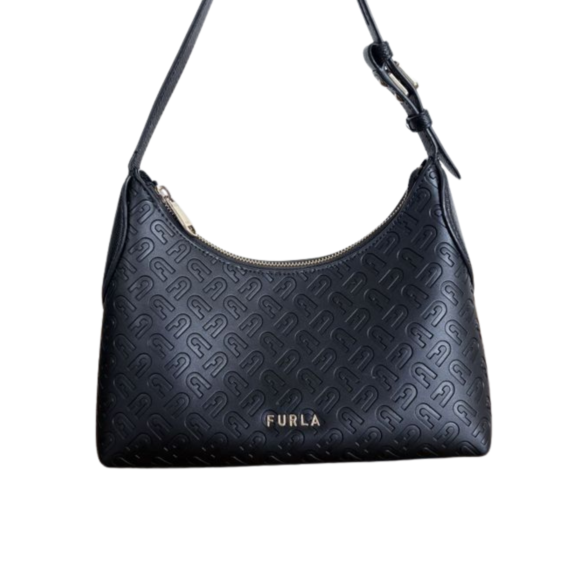 Cartera Furla Shoulder bag Hobo monograma negro