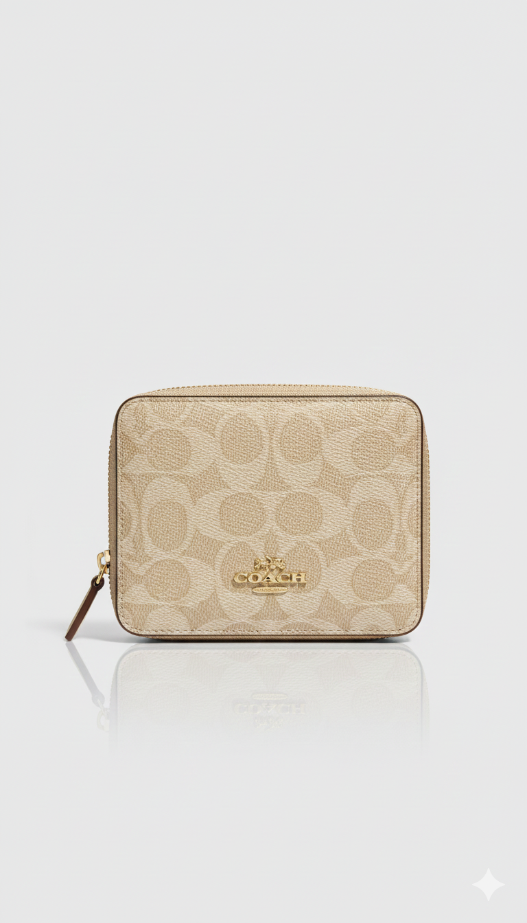 Joyero coach Monograma beige con blanco
