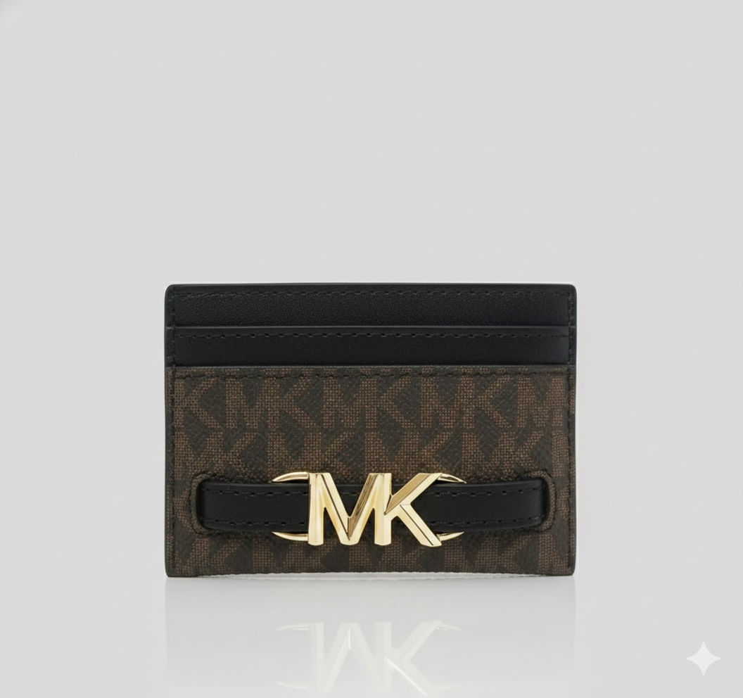 Tarjetero Michael Kors monograma cafe