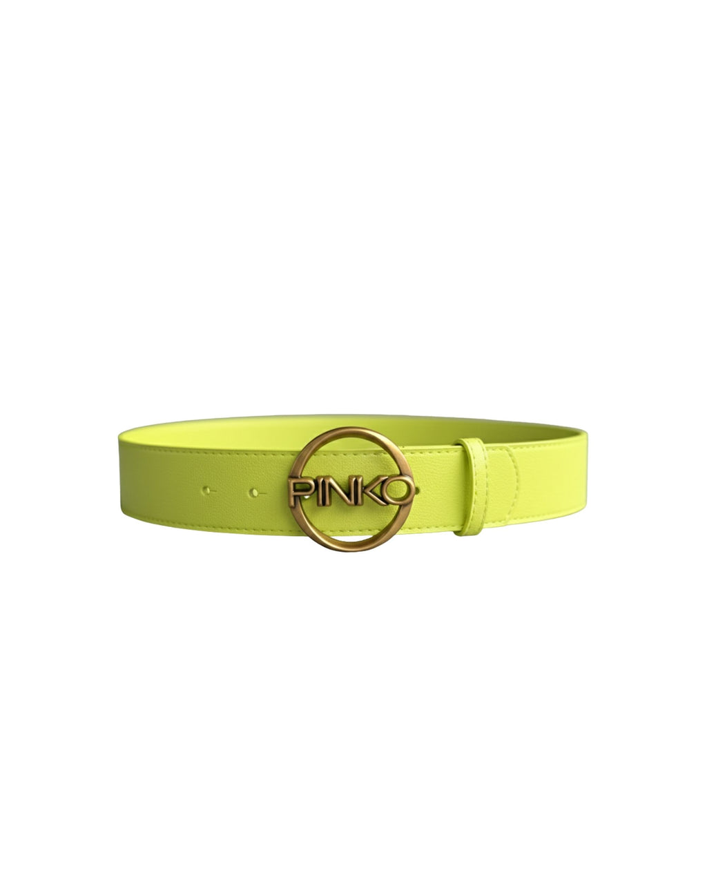 Cinturon Pinko verde fluor grueso