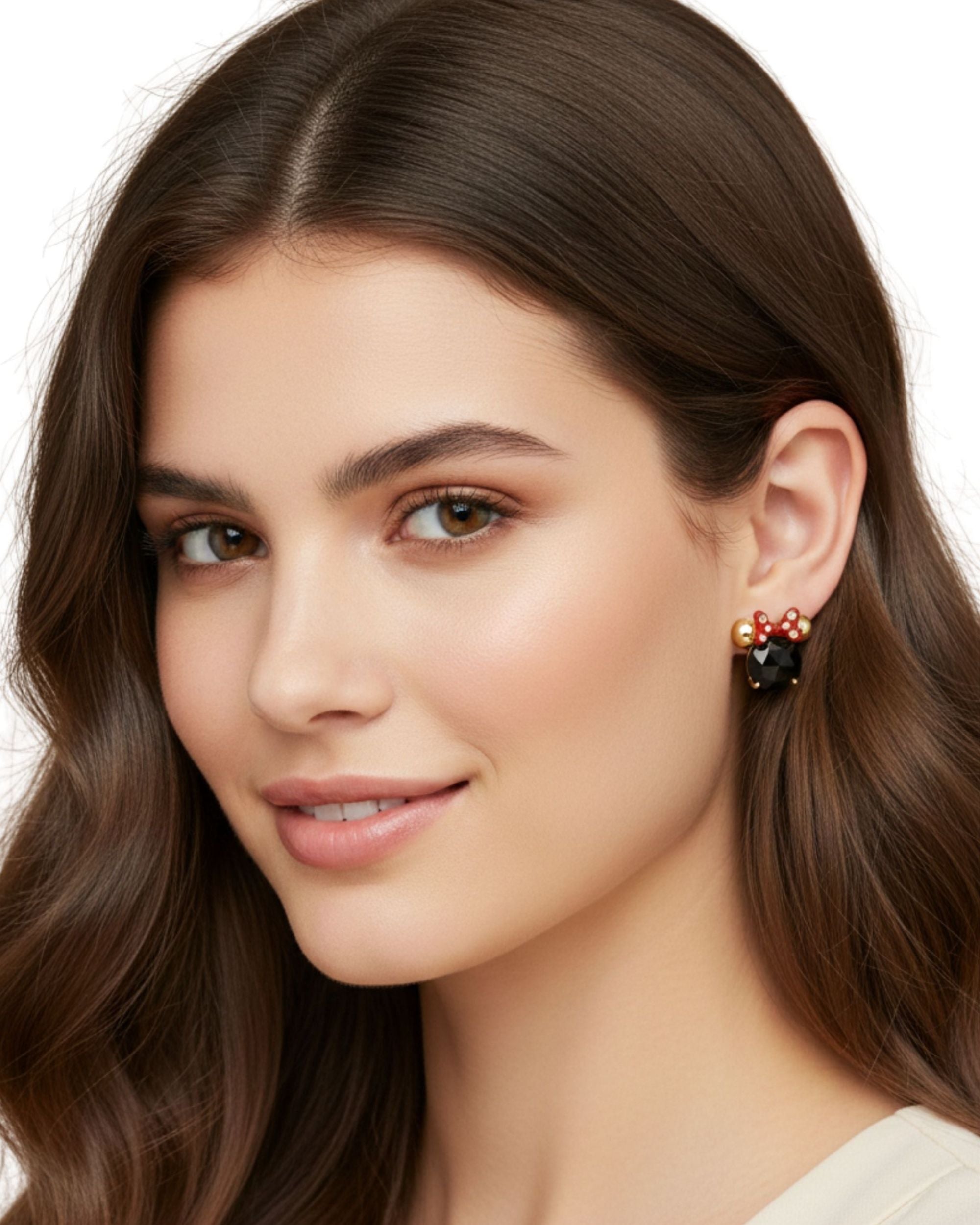 Aros Kate Spade Disney Minnie Circon Negro