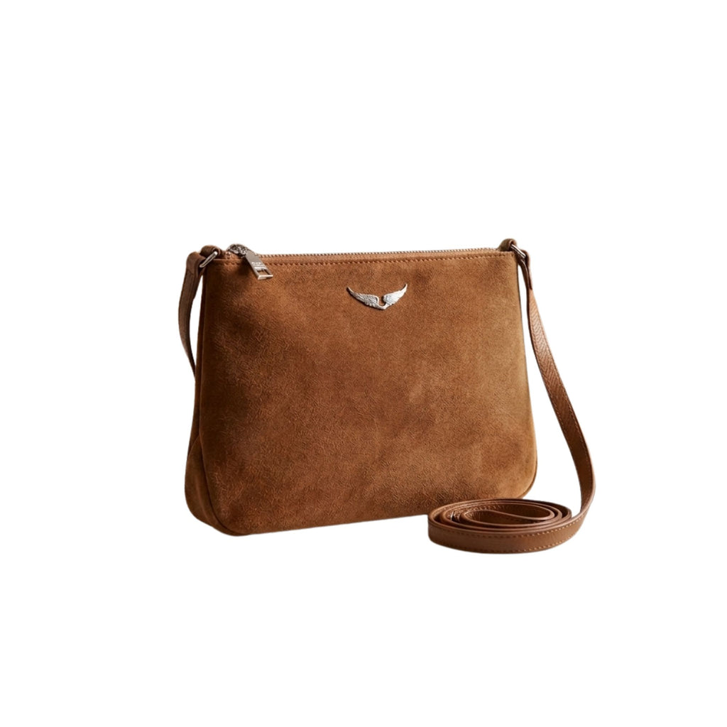 Cartera Zadig Et Voltaire Duo Wings Suede Cafe