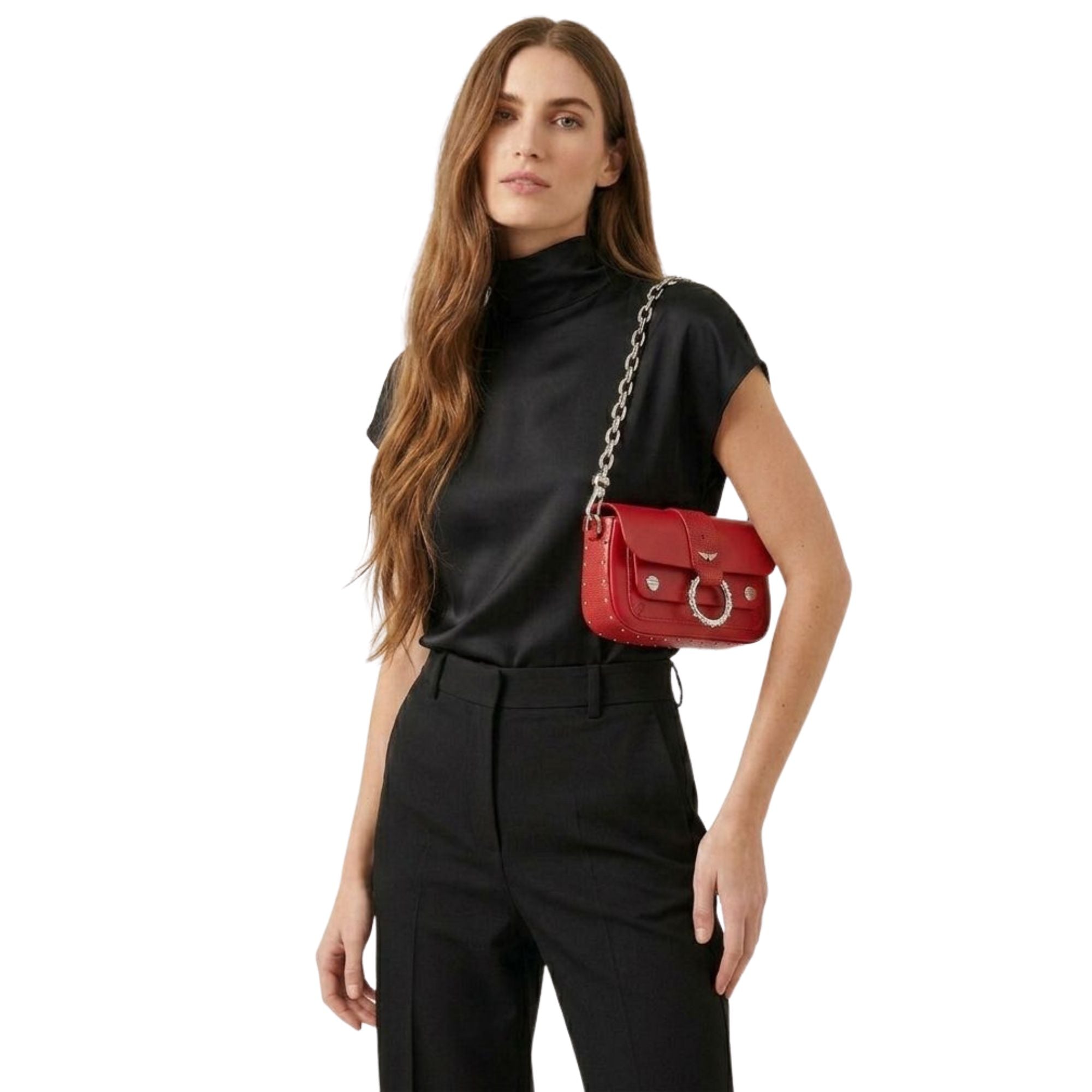 Cartera Zadig et Voltarie x Kate Moss Cuero Rojo