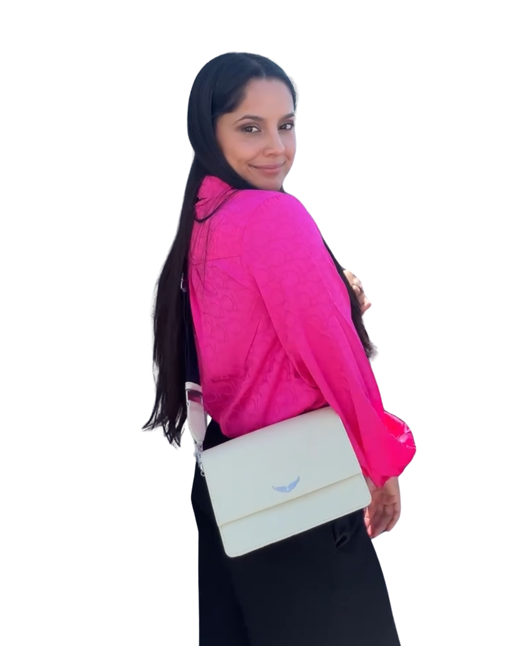 Cartera Zadig et Voltaire Lolita Wings Cuero blanco