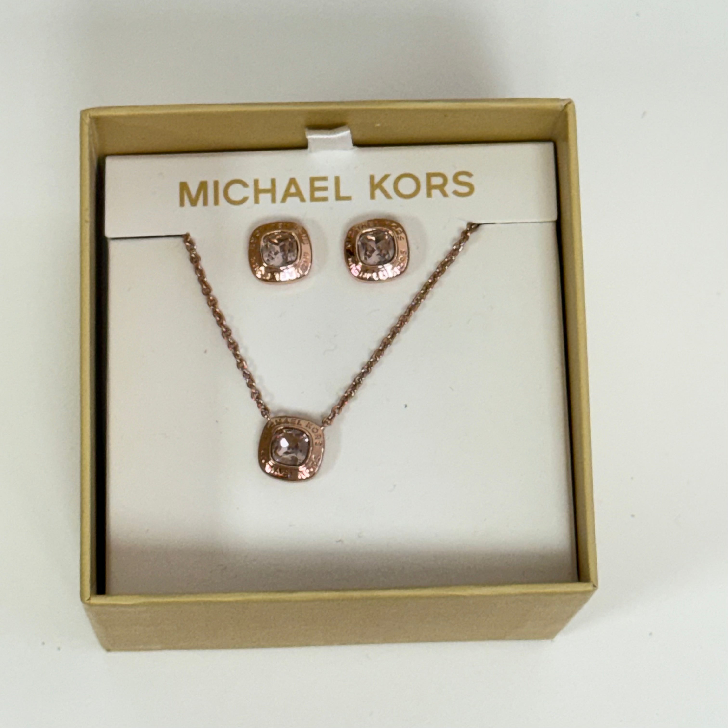 Conjunto Aros y Collar Michael Kors Rosegold