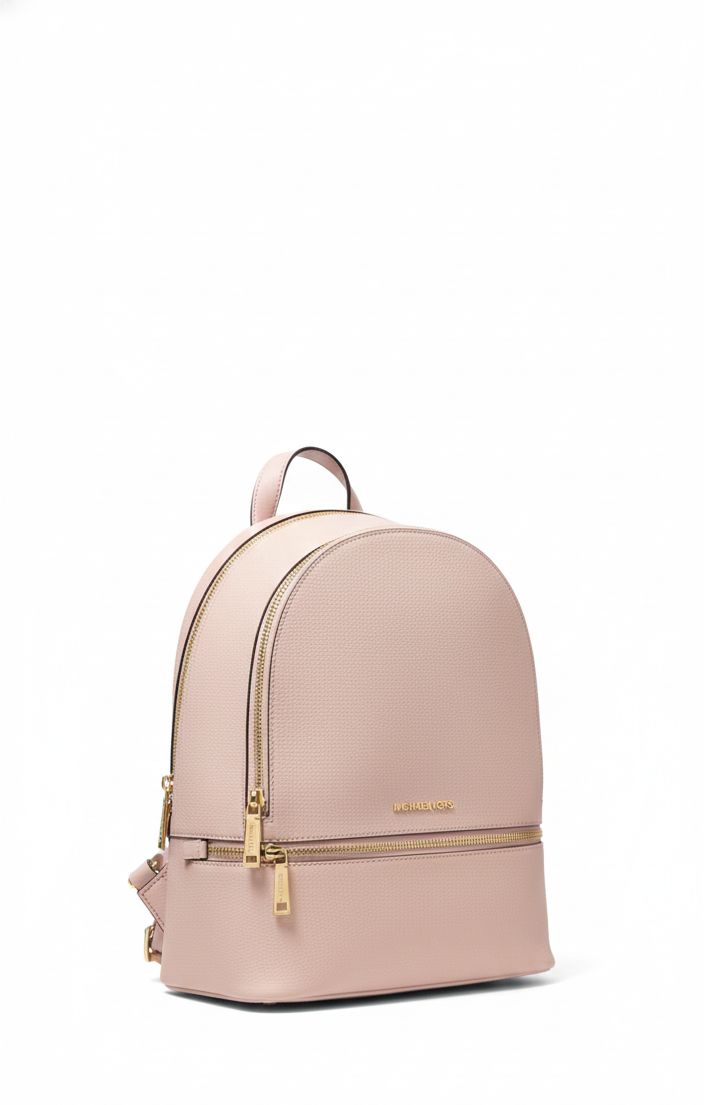 Mochila Michael Kors Jet Set Medium Pebbled Leather Rosa palo