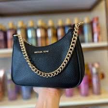 Cartera shoulderbag con cadena dorada MK