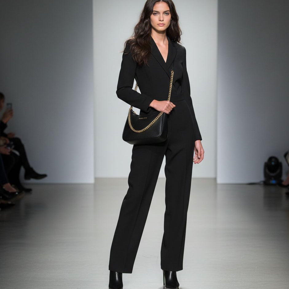 Cartera shoulderbag con cadena dorada MK