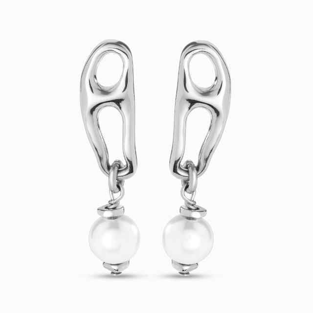 Pendiente Uno de 50 Pearl & Match perla colgante de plata