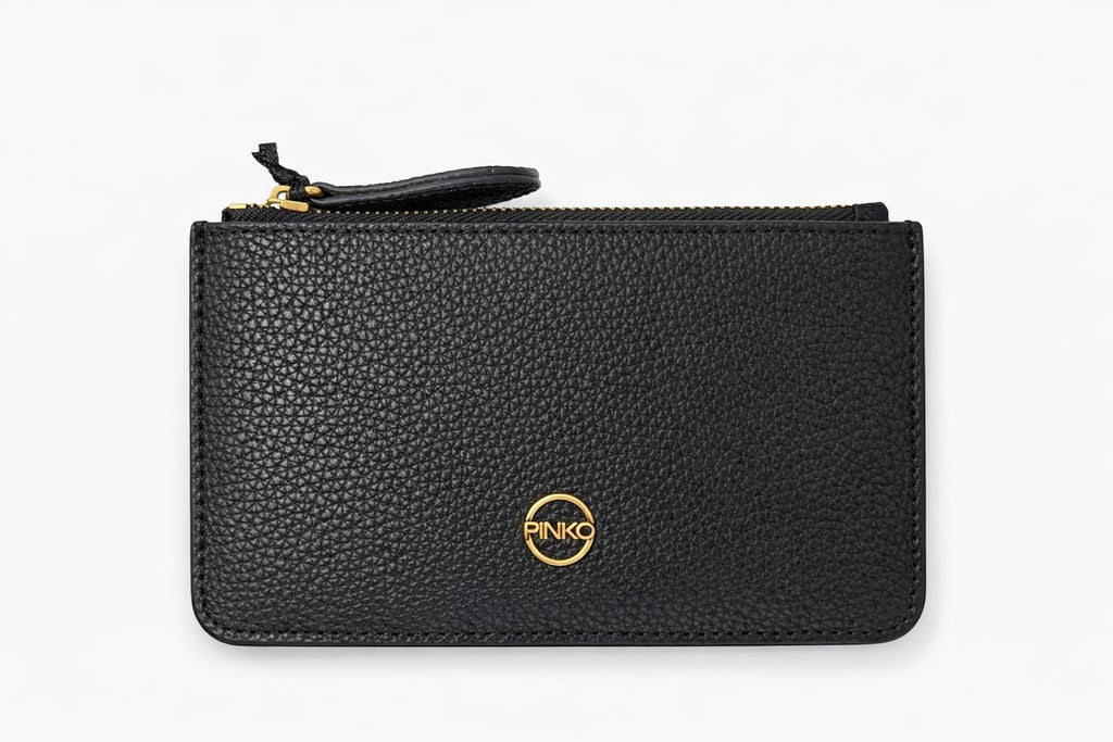 Tarjetero Pinko cuero negro