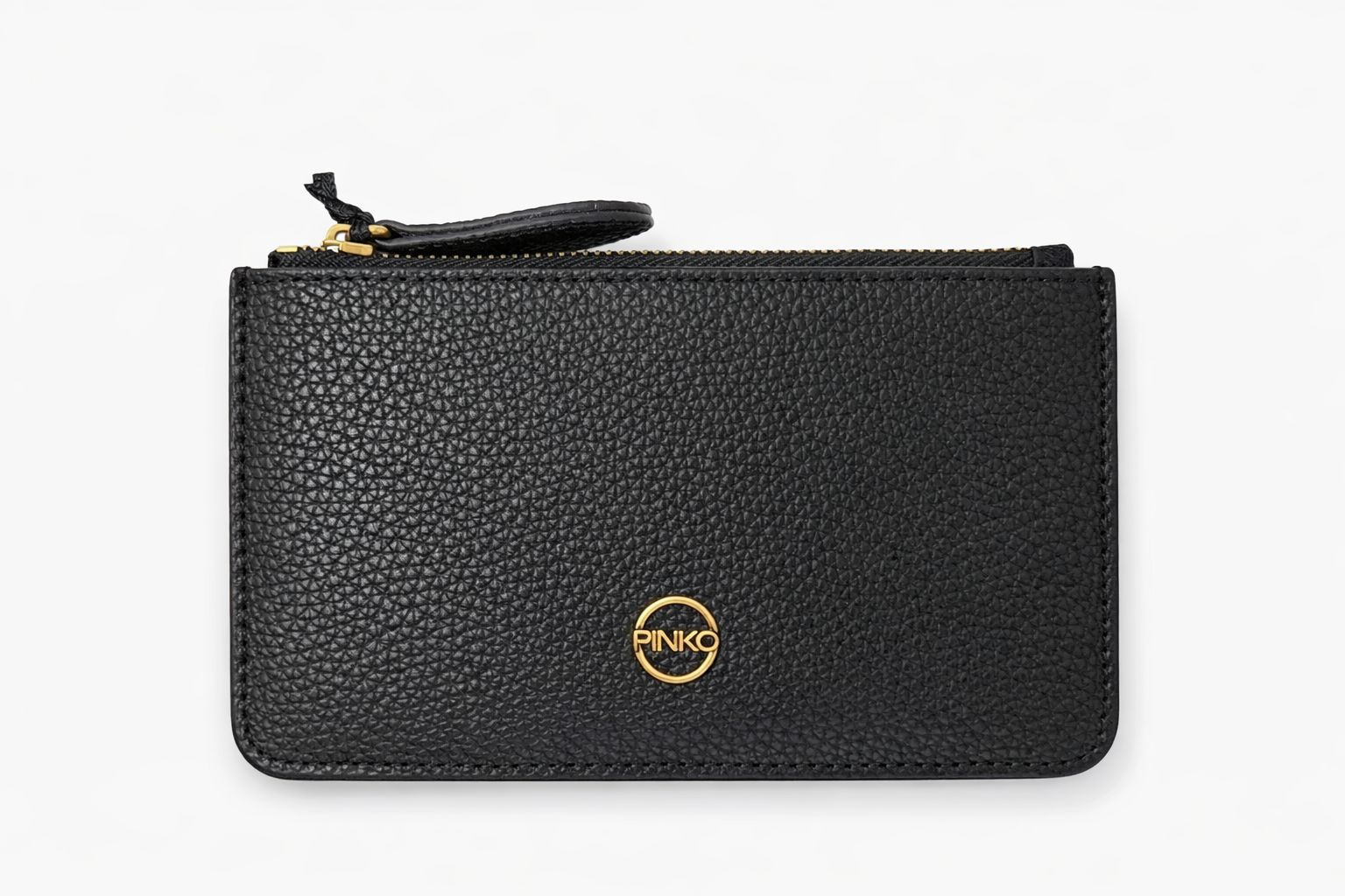 Tarjetero Pinko cuero negro