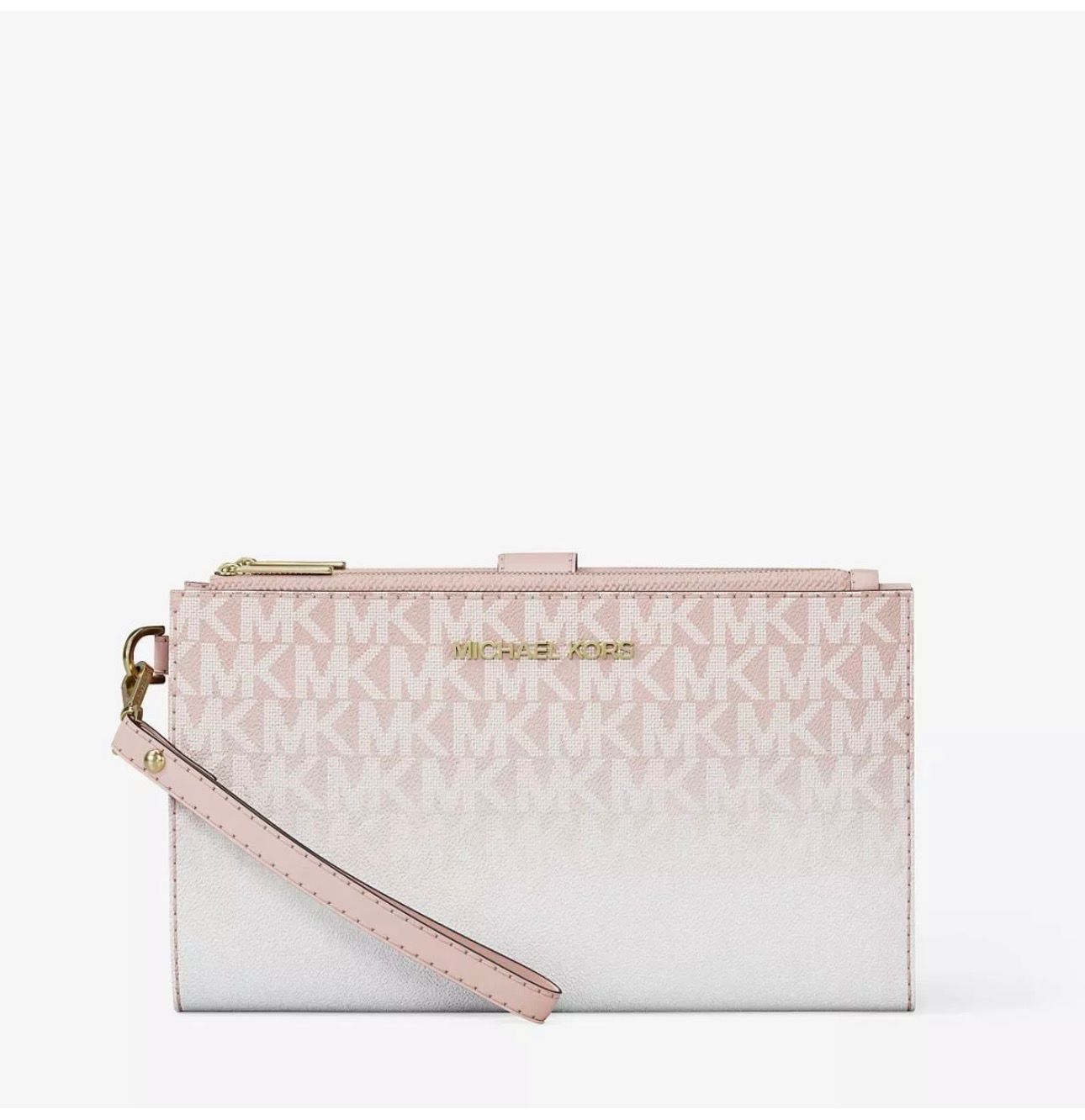 Billetera Michael Kors monograma degrade rosa