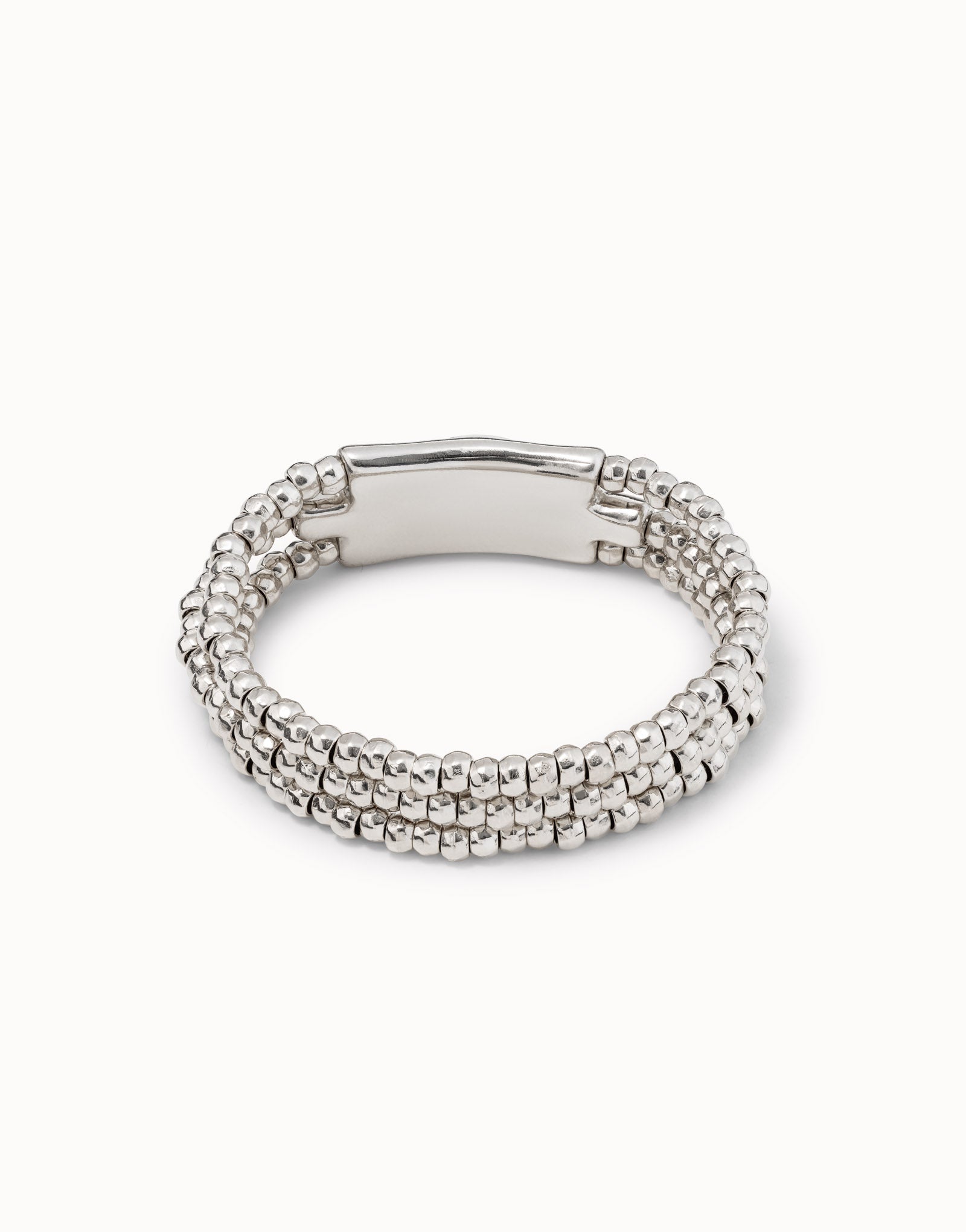 Pulsera uno de 50 Tres tiras Cristal gris