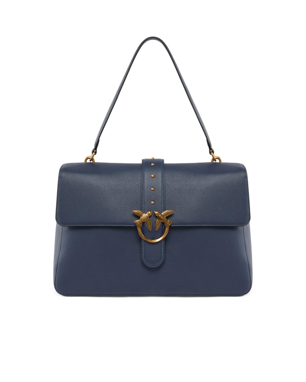 Cartera Pinko Love One Grande cuero azul
