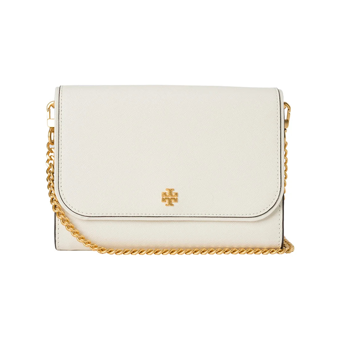 Cartera Tory Burch Emerson Chain Wallet Cuadrada blanco