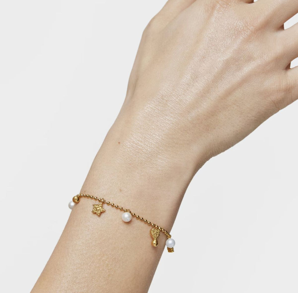 Pulsera Tous Grain de cadena bañada en oro de 18 kt sobre plata