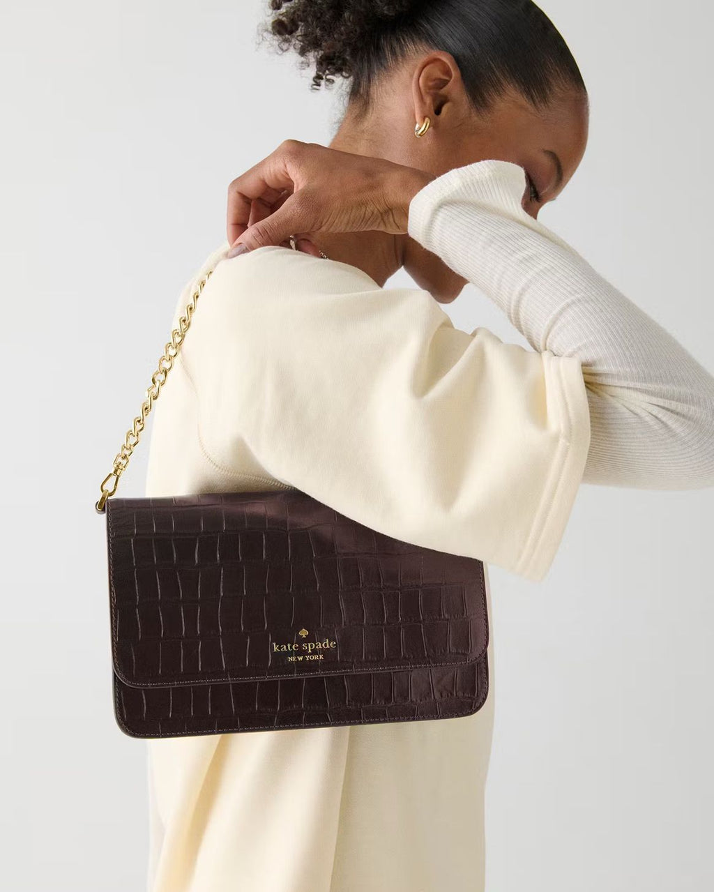 Cartera Kate Spade Madison Cocodrilo Cafe