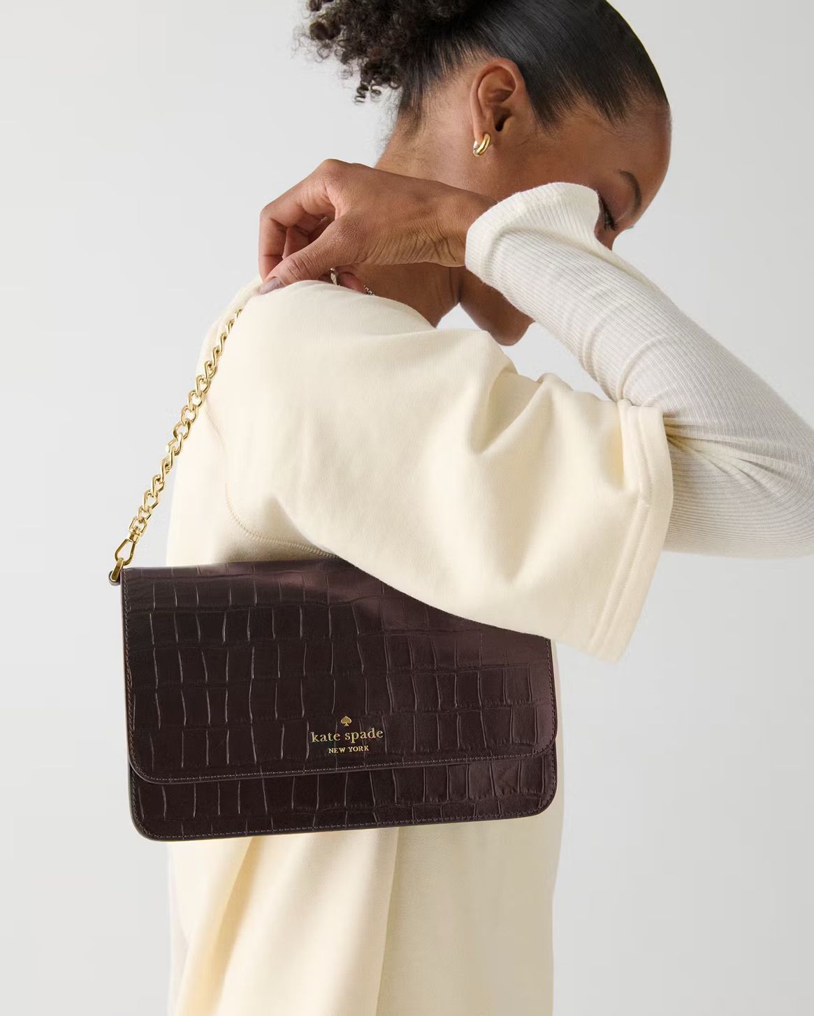 Cartera Kate Spade Madison Cocodrilo Cafe