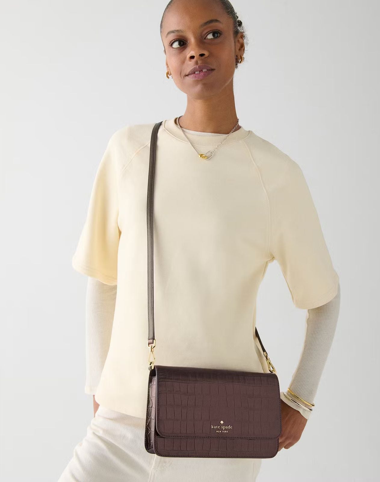 Cartera Kate Spade Madison Cocodrilo Cafe