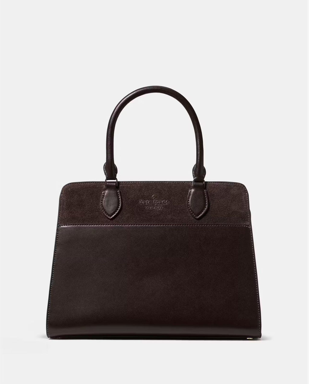 Cartera Kate Spade Madison Mix Gamuza con cuero cafe moro