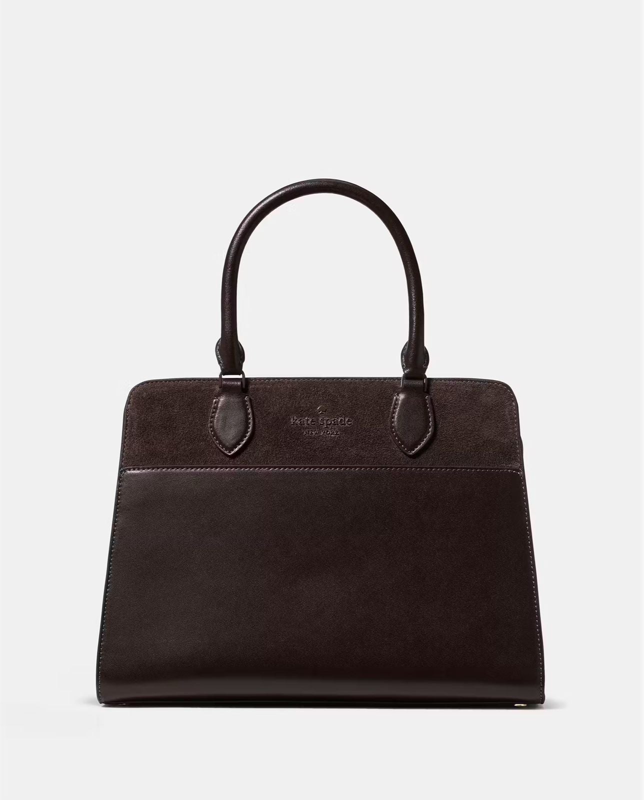 Cartera Kate Spade Madison Mix Gamuza con cuero cafe moro