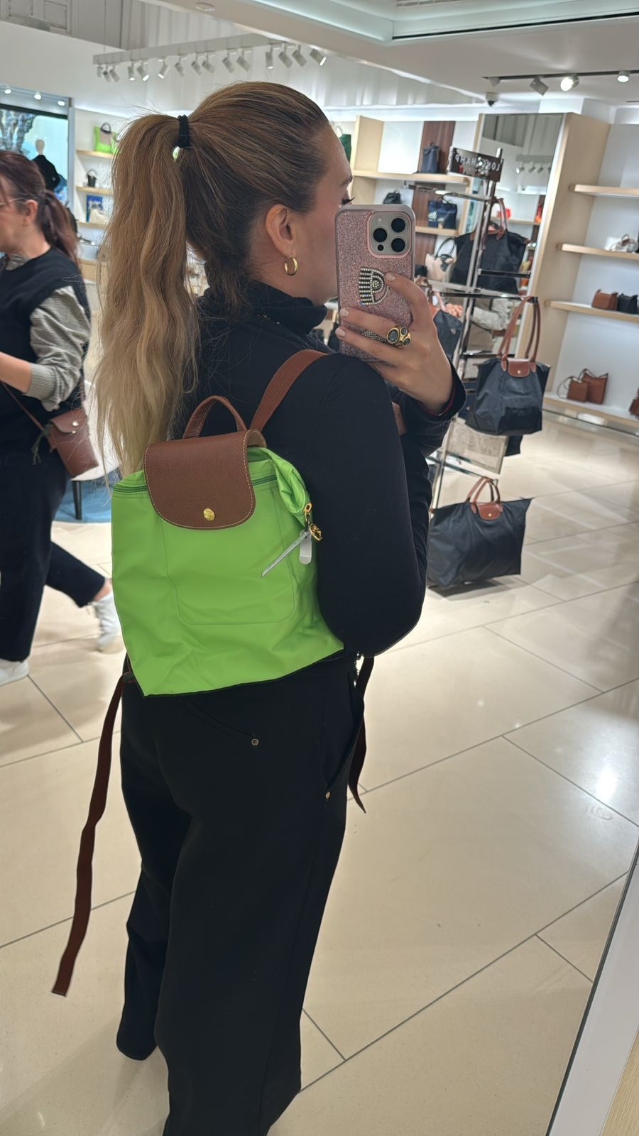 Le Pliage Original Mochila M Verde fluor