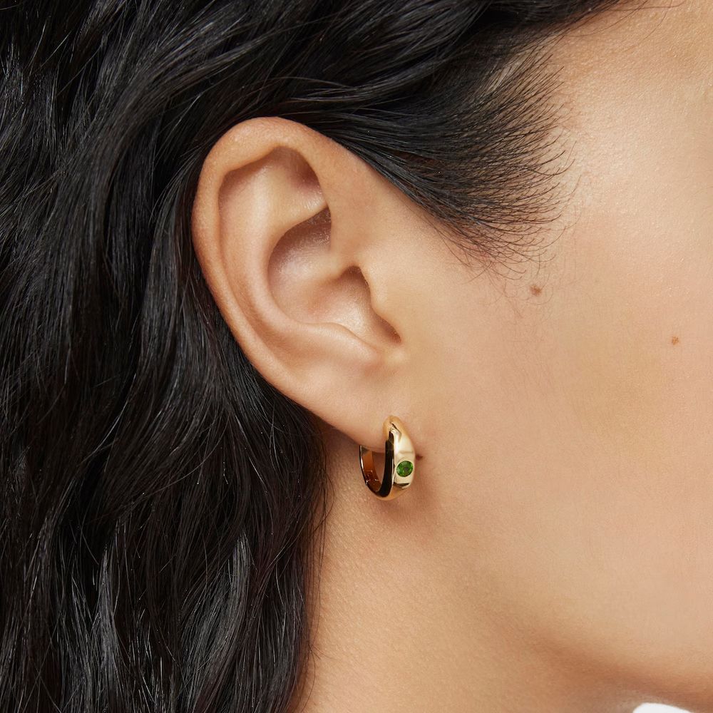 Aros Tous Con Baño De Oro 18 Kt Sobre Plata