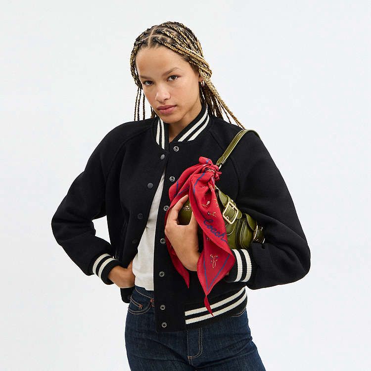 Pañuelo Coach Floral Print rojo