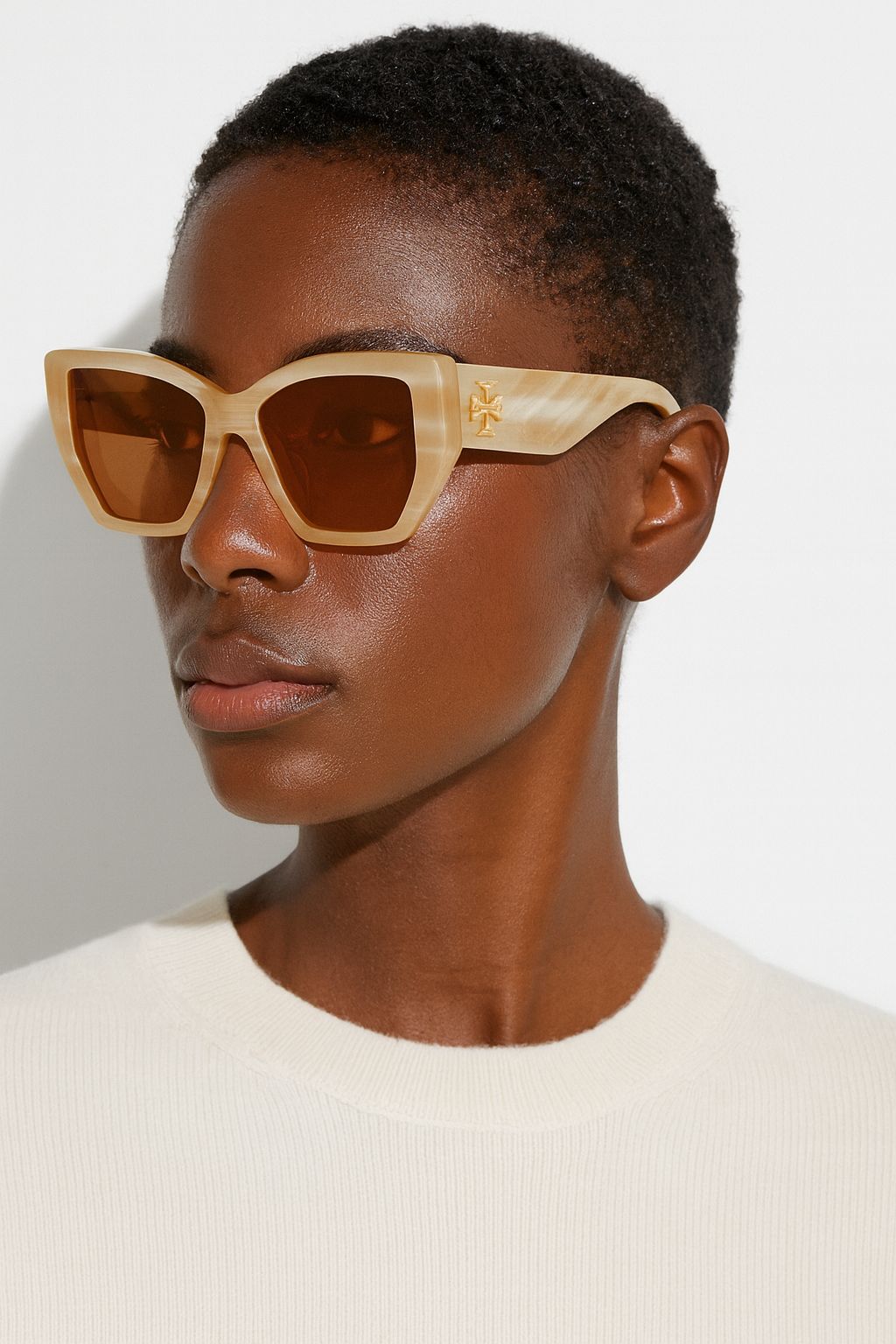 Lentes Tory burch Beige con blanco