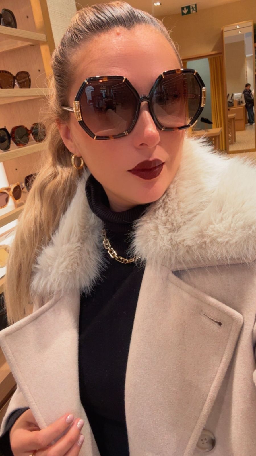 Lentes Tory Burch Eleonor cuadrados print cafe