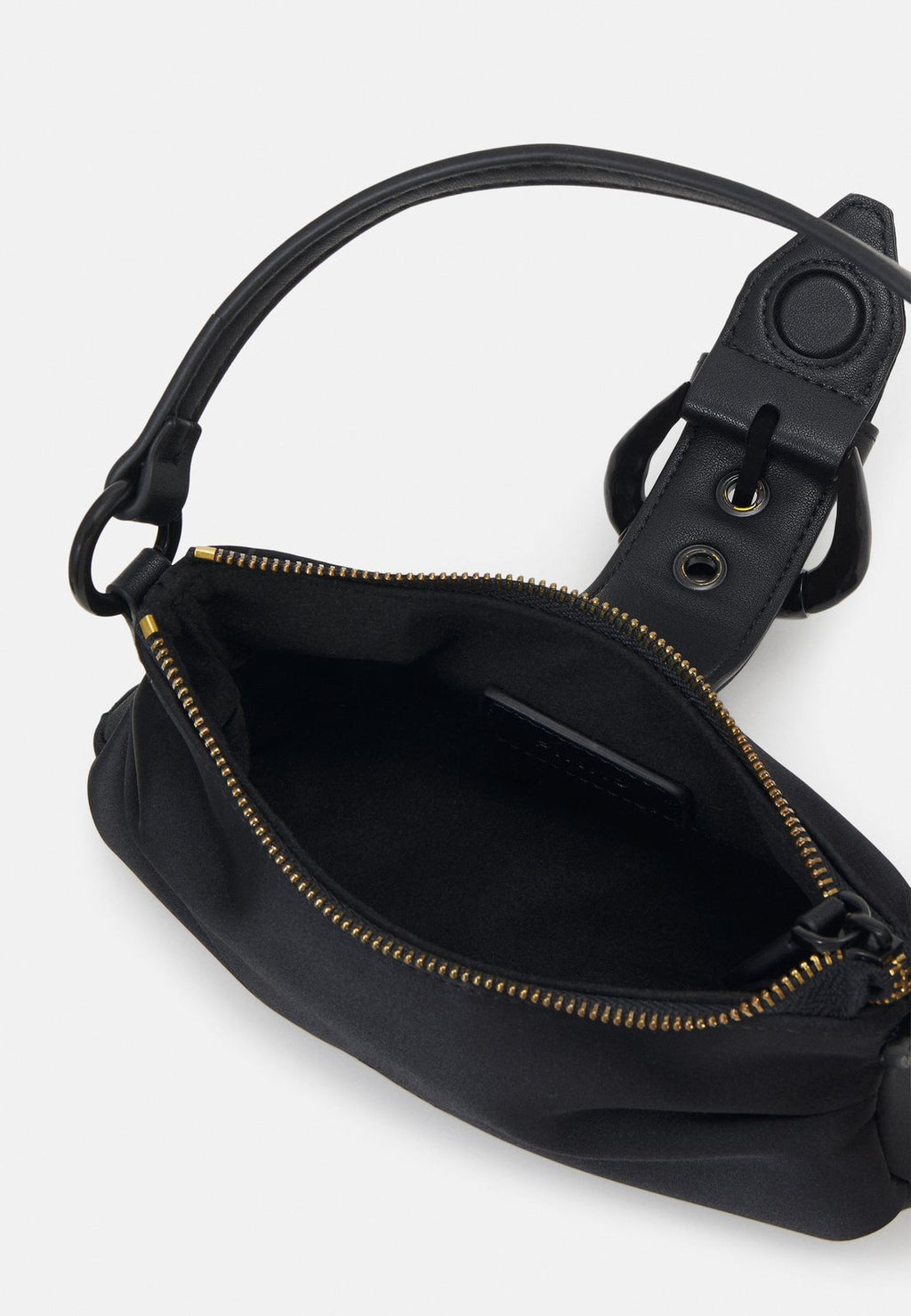 Cartera Pinko Jolene Baby Pequeña Satin Negro