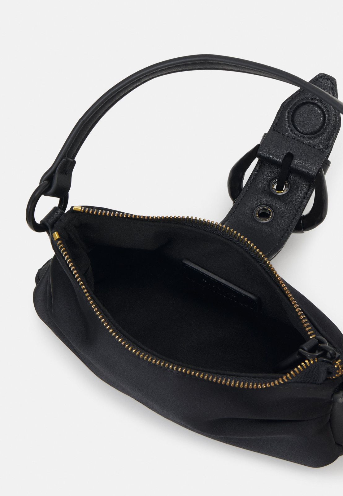 Cartera Pinko Jolene Baby Pequeña Satin Negro