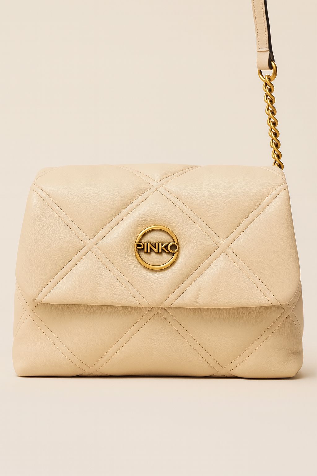 Cartera Pinko Swing Mini Acolachada Beige