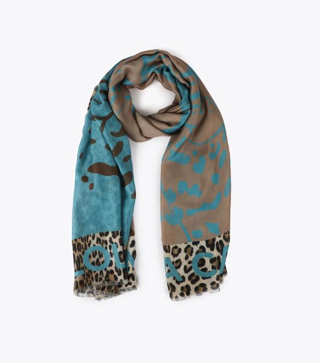 Pañuelo Lola Casademunt estampado cara tigre doble invertida Calipso