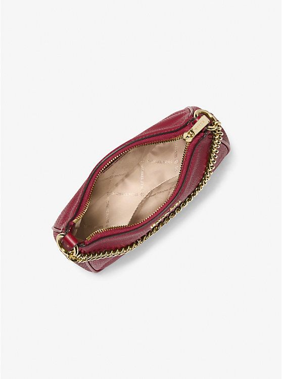 Cartera Michael Kors pequeña cuero rugoso con cadena roja