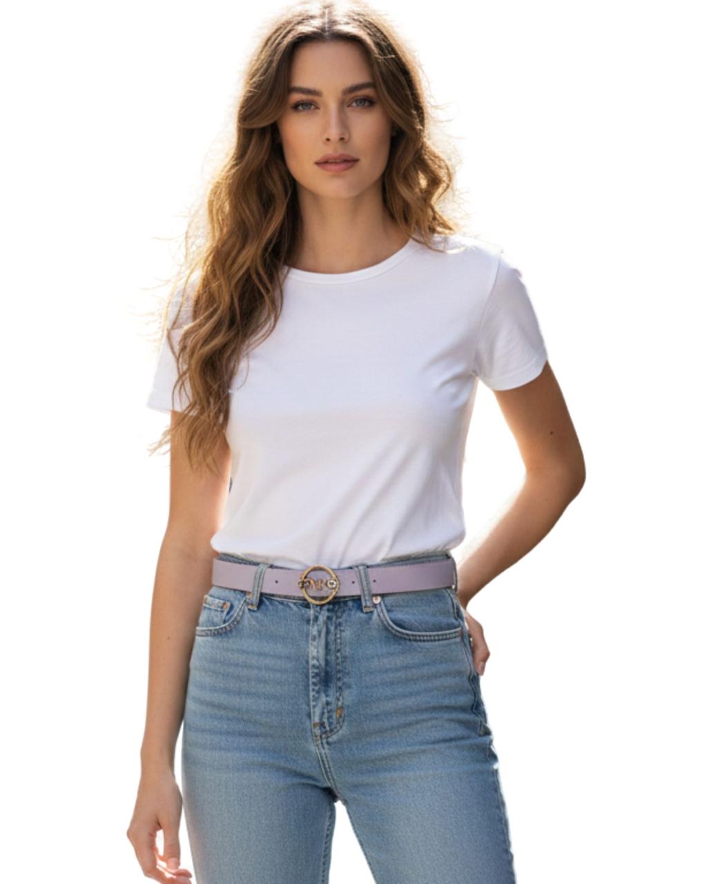 Cinturon Pinko Lila delgado