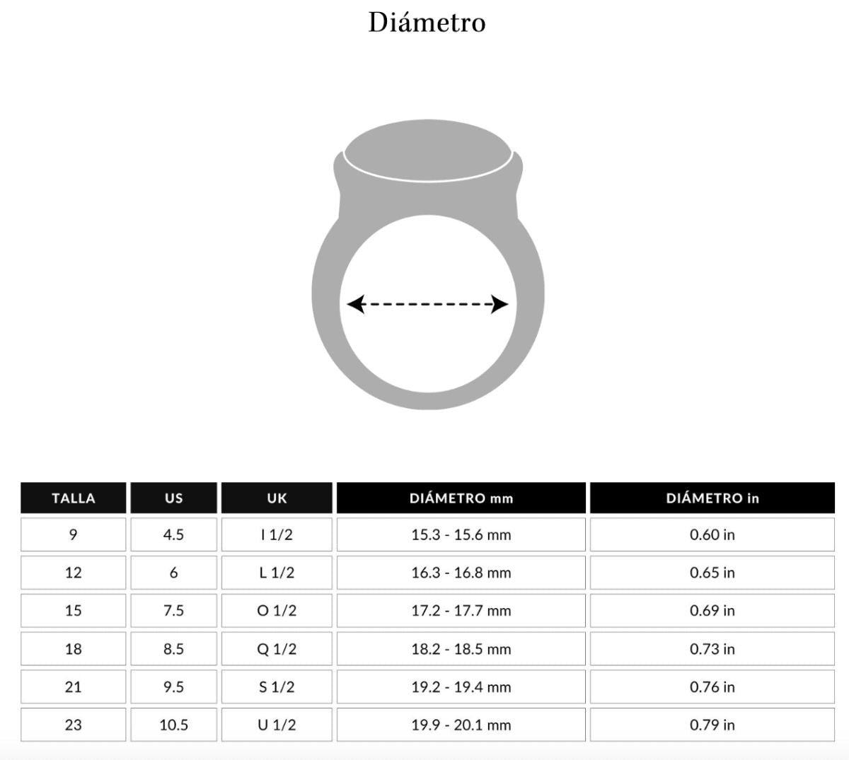 Anillo Uno de 50 con 3 cristales grafito y rosado