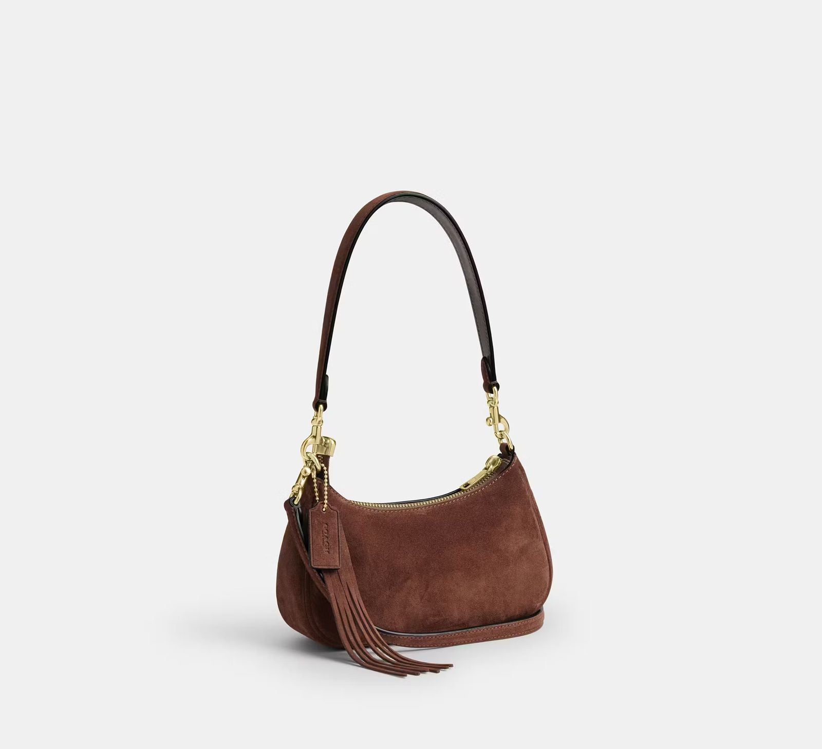 Cartera Coach Tery Mini Suede cafe